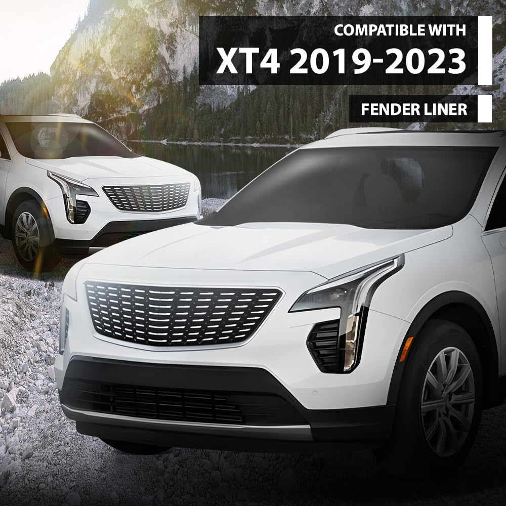 G-PLUS Fender Liner Inner Left Compatible with Cadillac XT4 (submodel: Luxury, Premium Luxury, Sport) 2019-2023 84557829, GM1248306 Front Driver Side Black