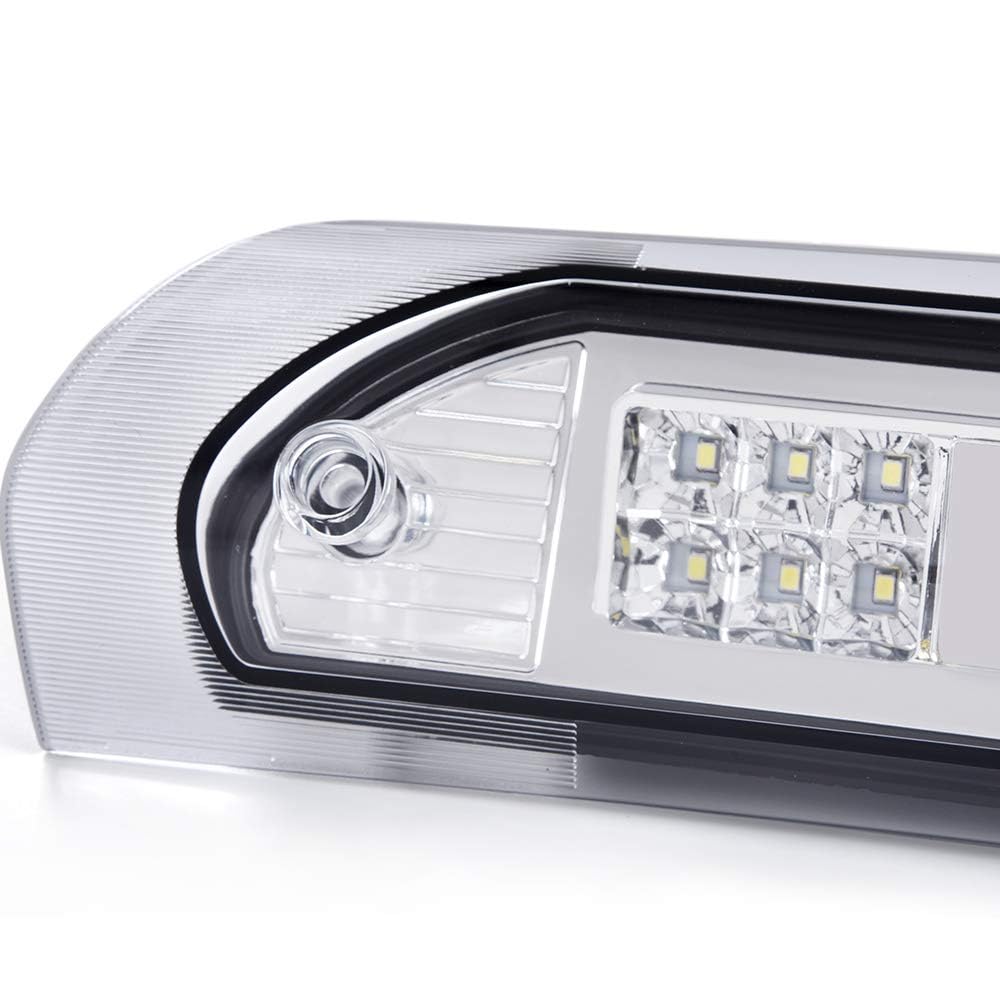 G-PLUS LED 3rd Brake Light Cargo Lamp Compatible with Dodge Ram 1500 2002-2008 /Ram 2500 3500 2003-2009 Fits Models with Cargo Lights Only(Clear lens Chrome Housing)