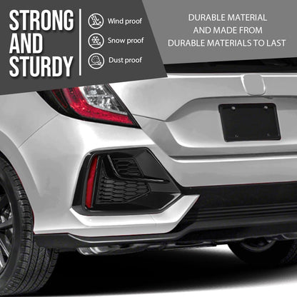 G-PLUS Bumper Trim Rear Left Side Compatible with Honda Civic 2020 2021 HO1138106, HO1138106C Glossy Black