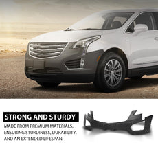G-PLUS Front Upper Bumper Cover for Cadillac XT5 2017-2019 Sensor Holes Black Additional Angle