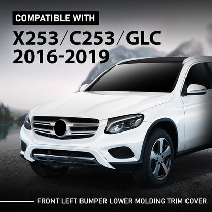 G-PLUS Front Left Bumper Lower Molding Trim Cover, Compatible with Benz X253 GLC 2016-2019, Driver Side, A2538857900, 2538857900
