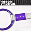 G-PLUS JDM Tsurikawa Ring Round Subway Train Bus Car Handle Hand Straps Drift Charm, Rear Bumper Warning Ring (Purple)