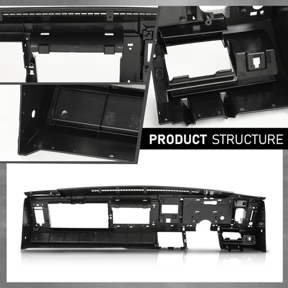 G-PLUS Dash Dashboard Core Compatible with 1988-1994 Chevy & GMC Truck Fit 1992 1993 1994 Chevy Blazer GMC Yukon Suburban Black ABS