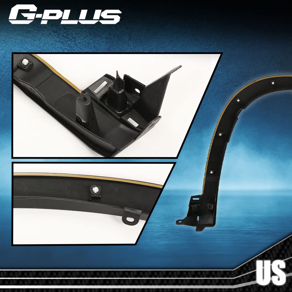 G-PLUS Front Fender Flares Compatible with Toyota Highlander 2014-2018, Left & Right Side Wheel Arch Molding Fender Trim 750850E010, 750860E010