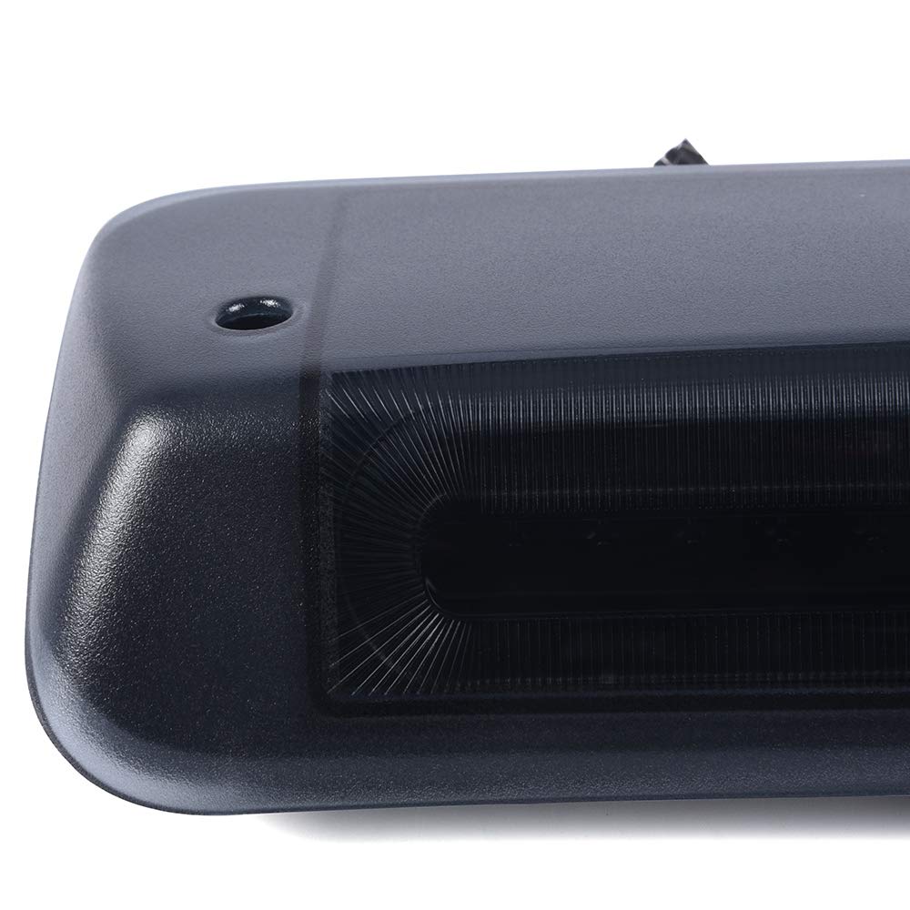 G-PLUS Rear LED 3rd Third Brake Light Compatible With 2004-2008 Ford F150 2005 2006 2007 Cargo Tail Stop Lamp Waterproof (Black Housing Smoky Lens)