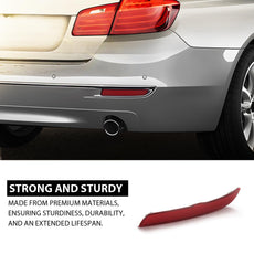 G-PLUS Bumper Reflector Right for BMW F10 5-Series M Package 2011-2016 Red Additional Angle