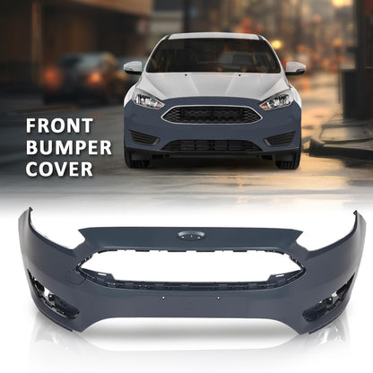 G-PLUS Front Bumper Cover, Compatible with Ford Focus S/SE/SEL 4-Door 2015-2018, FD527664DN, FO1000705