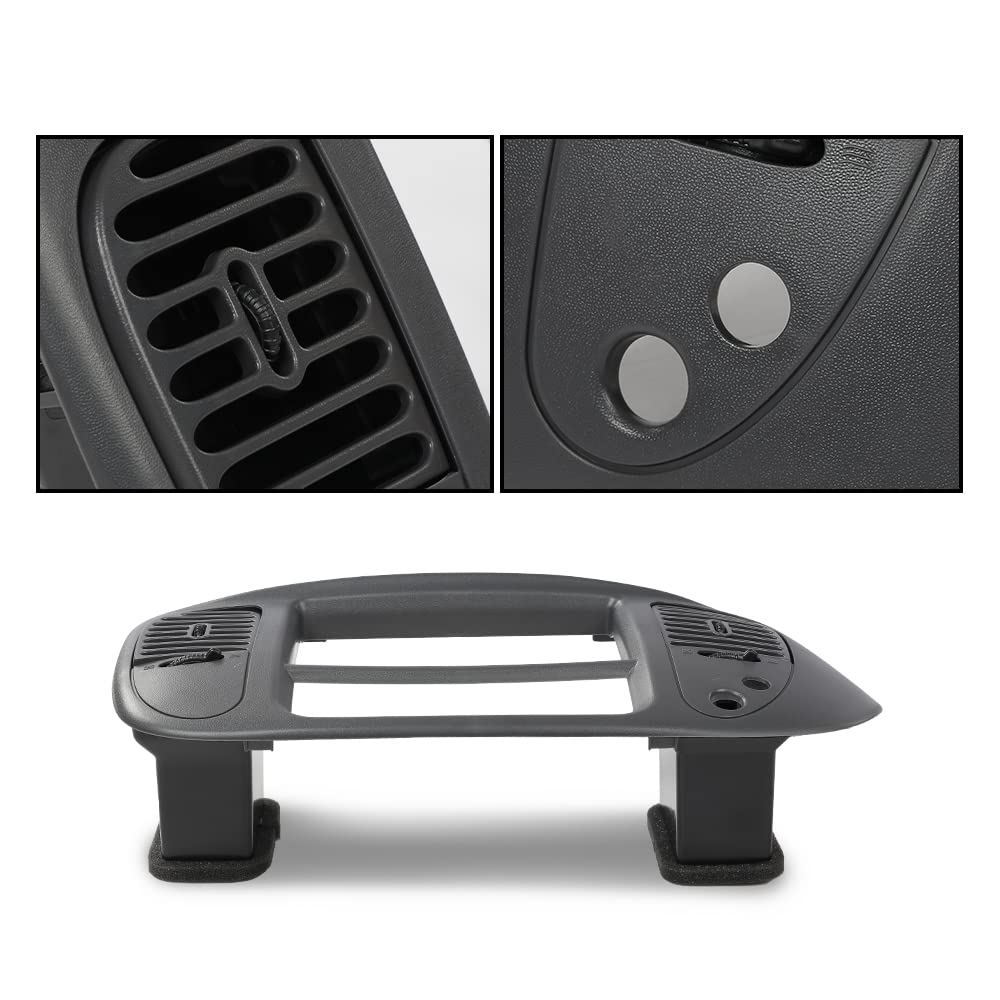 G-PLUS Dash Pad Bezel Graphite & Center Dash Radio Bezel Fit Ford F150 / Ford Expedition 1997-2003 Gray