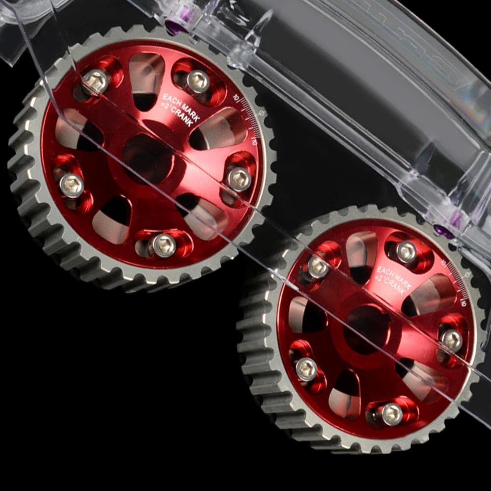 G-PLUS Clear Cam Gear Timing Belt Cover Compatible with Mitsubishi Eclipse 4G63 Turbo DSM 1G EVO 1 2 3