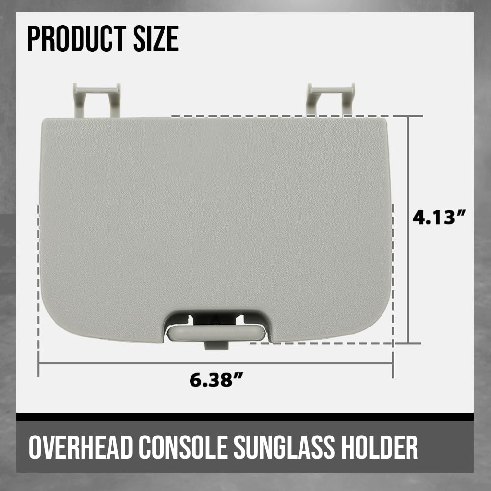 G-PLUS Overhead Console Sunglass Holder Compatible with Ford F250 F350 F450 F550 Super Duty 2002-2007 2C3Z7811586BAB, 2C3Z-7811586-BAB Gray