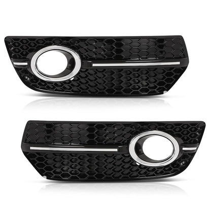 G-PLUS Pair Front Fog Light Cover Bezel, Compatible with Audi Q5 2009-2012, LH Driver & RH Passenger 2PCS, Gloss Black, 8R0807682A01C, 8R0807681A01C