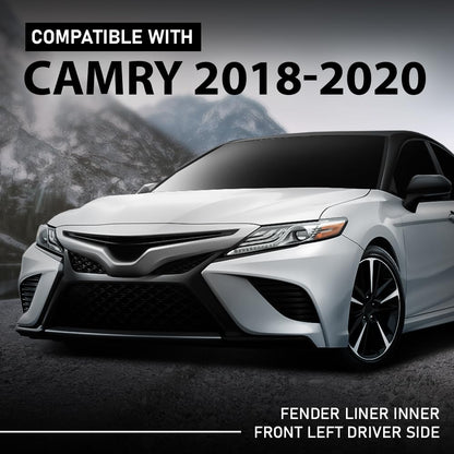 G-PLUS Front Fender Inner Liner LH Driver Side Compatible with Toyota Camry 2018-2020 5387606260