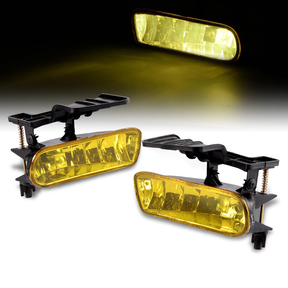 G-PLUS Fog Lights Lamp Left Right Compatible With 1999-2002 Chevy Silverado 1500/2500/Fit 2001 2002 Chevy Silverado 3500/Fit 2000-2006 Tahoe Suburban faros antiniebla(Yellow)