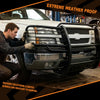 G-PLUS Bumper Grille Grill Brush Guard Compatible with Chevy Avalanche 1500 2002-2006(With Body Cladding) Black
