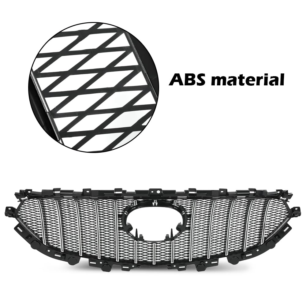 G-PLUS Front Upper Grille Grill Vent Trim Bar Compatible with Mazda CX-5 CX5 2017 2018 2019 2020 2021 ABS Black Mesh