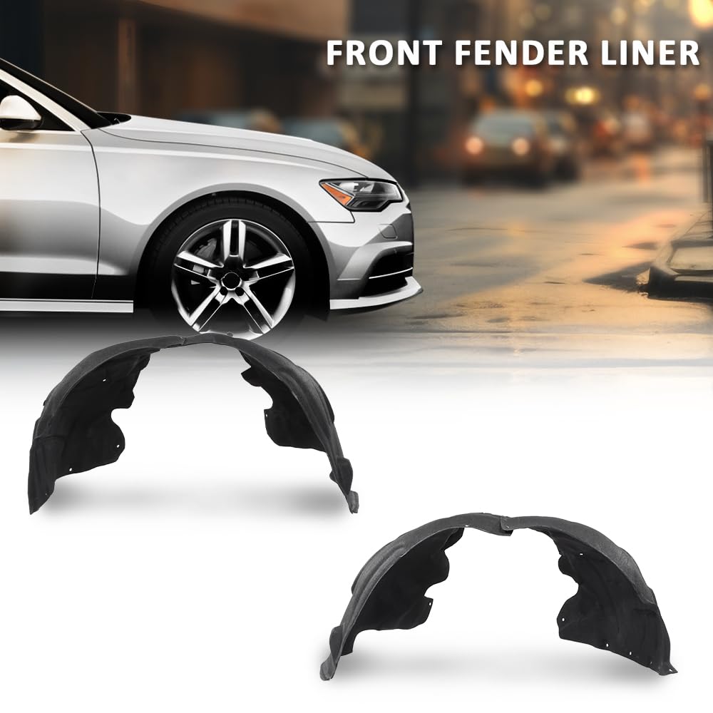 G-PLUS Pair Front Fender Liner Inner, Compatible with Audi A6 A6 Quattro 2012-2017/ S6 2013-2017, LH Driver & RH Right Side 2PCS, 4G0821134D, AU1249132, 4G0821133D, AU1248132