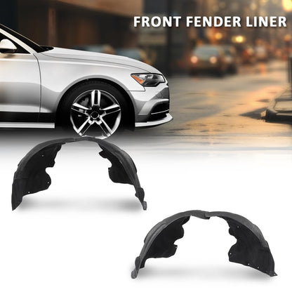 G-PLUS Pair Front Fender Liner Inner, Compatible with Audi A6 A6 Quattro 2012-2017/ S6 2013-2017, LH Driver & RH Right Side 2PCS, 4G0821134D, AU1249132, 4G0821133D, AU1248132