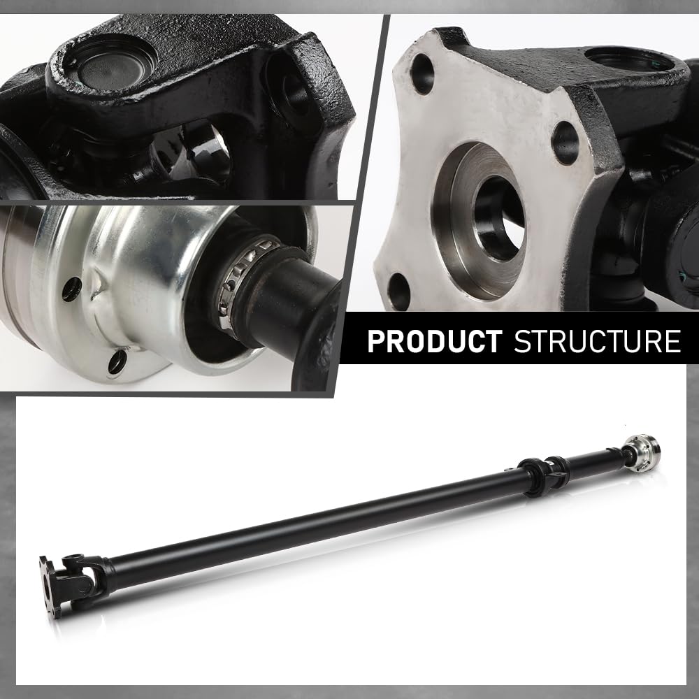 G-PLUS Rear Drive shaft Driveshaft Assembly Compatible with Ford Explorer Sport Trac 2007-2010 V6 4.0L, V8 4.6L Crew Cab Pickup 4WD Black