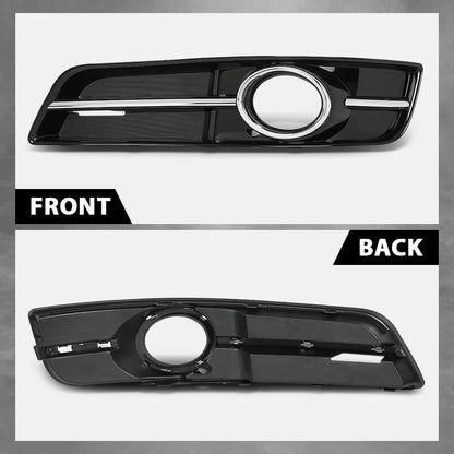 G-PLUS Front Fog Light Lamp Cover Grille Bezel Chrome Left+Right Compatible with Audi A3 2010-2013 8P0807681AA