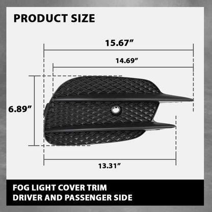 G-PLUS Front Bumper Grille Fog Light Cover Trim Compatible with Benz E-Class W213 E200 E260 E300 E350 E400 Sport 2016-2020 2138856700