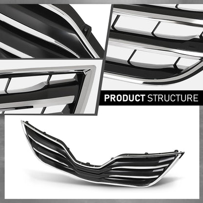 G-PLUS Front Grille Chrome Shell, Compatible with Toyota Camry XLE 2010-2011, 5310106190C0, TO1200325