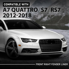 G-PLUS Front Fender Liner for Audi A7 Quattro S7 RS7 2012-2018 Right Side Front View
