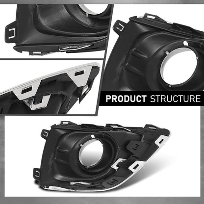 G-PLUS Fog Light Covers Front Driver Left Side Hand Compatible with Buick Envision (submodel: Base, Essence, Preferred, Premium, Premium II) 2019 2020 42489938, GM1038266 Chrome Black