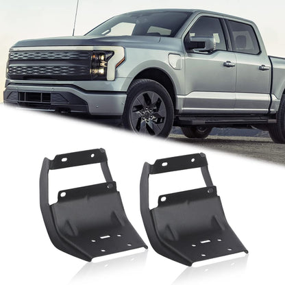 G-PLUS Running Board Mounting Brackets Compatible with Ford F150 2015 2016 2017 2018 2019 2020 2021 2022 Black Rectangular Set of 2