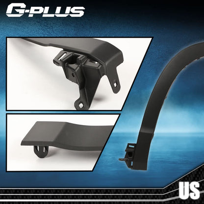 G-PLUS Fender Flares Compatible With 2014-2018 Toyota Highlander, Front Primed Plastic Wheel Cover,Front Left & Right Side