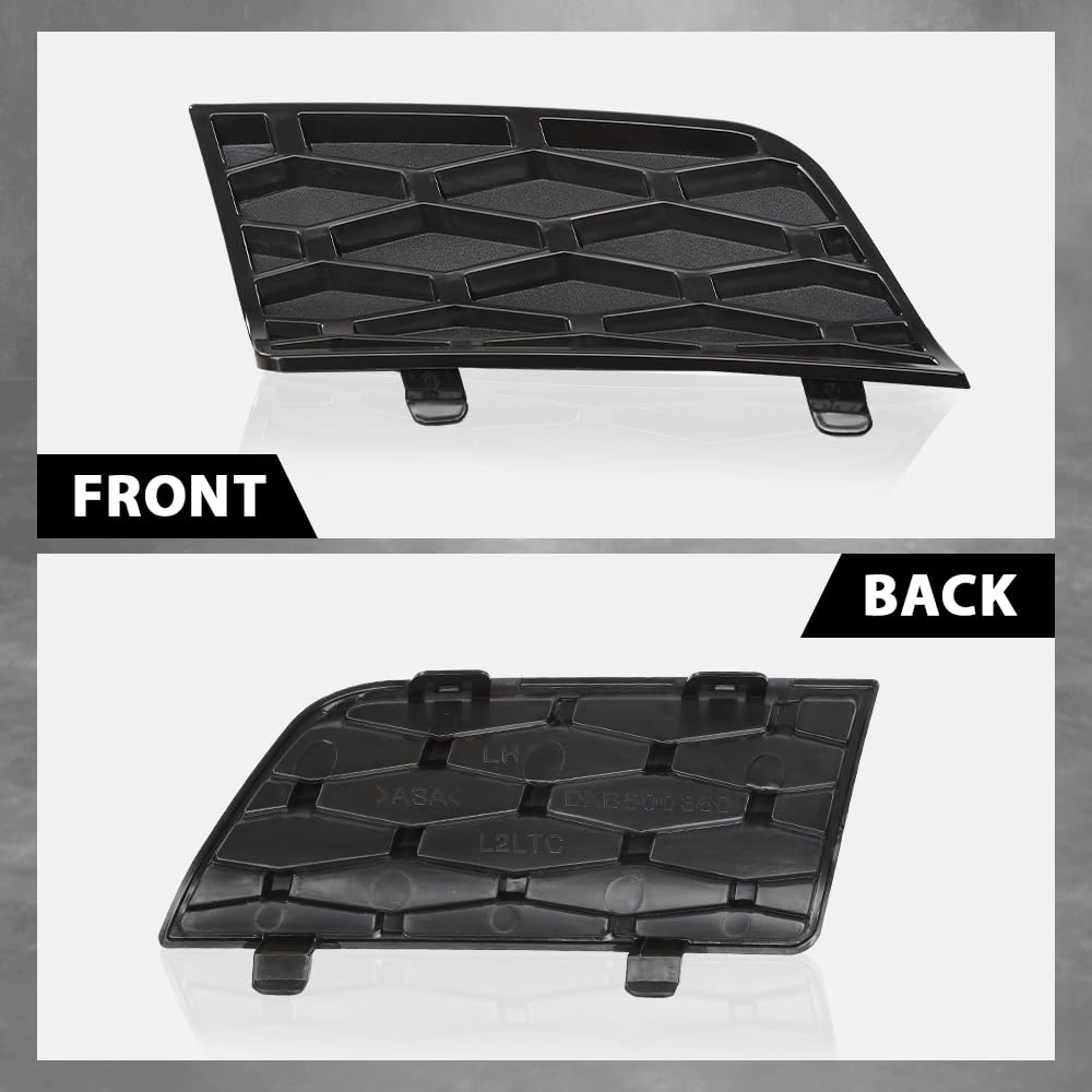 G-PLUS Front Left Bumper Air Intake Cover Trim Bezel, Compatible with Range Rover L322 4.4L V8 (non-Supercharged) 2006-2009, Not Fit Range Rover Sport models, Grill Cover DXB500350PUY