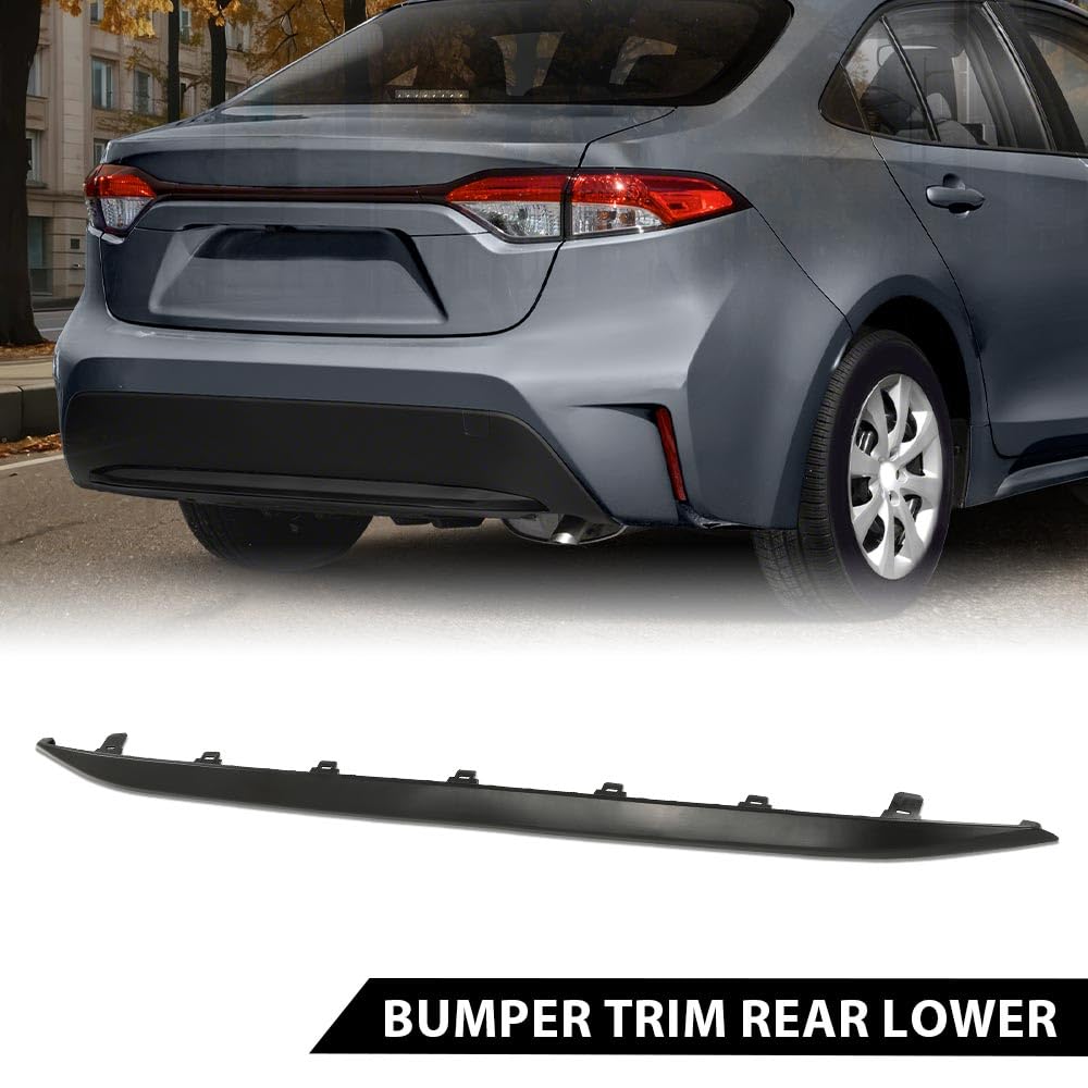 G-PLUS Rear Lower Bumper Trim Compatible with Toyota Corolla (Submodel: L, LE, XLE) 2020-2022 5275402903 TO1144103