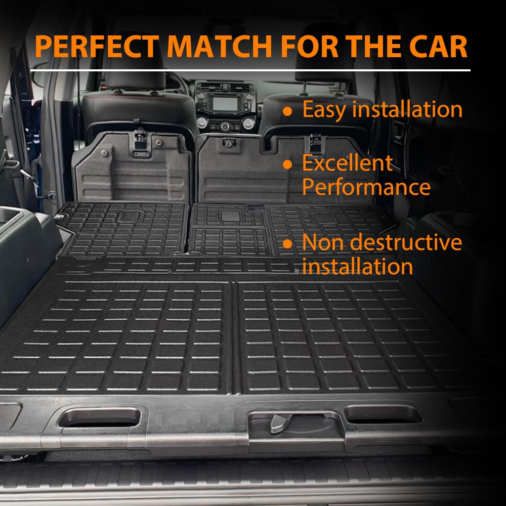 G-PLUS TPE Floor Mats Fit Toyota 4Runner 5 Seats 2010-2024 Truck Accessories Cargo Liners All Weather Protection 5PCS Black Alfombras para Carro