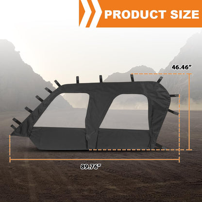 G-PLUS Soft Upper Doors Compatible with Kawasaki Teryx4 4 Seat UTV Models 2012-2022 Only Fit 4 Door Model 2PCS Black