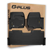 G-PLUS Floor Mats Compatible with Ford F250 F350 F450 Super Duty Crew Cab 2017 2018 2019 2020 2021 2022 2023 2024, TPE 1st & 2nd Row Cargo Liners 3 Piece Black
