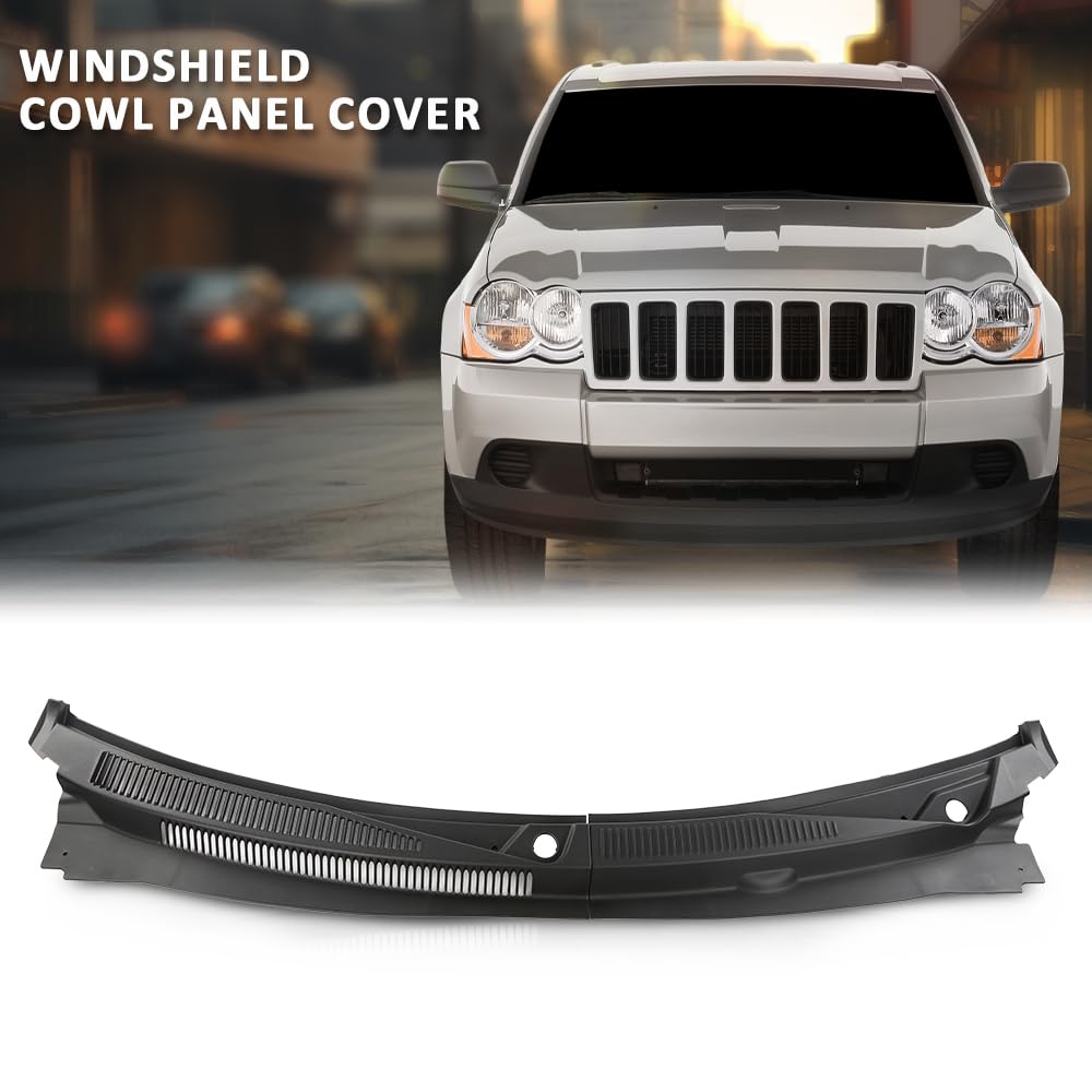G-PLUS Windshield Wiper Cowl Panel Cover Replacement Compatible with Jeep Grand Cherokee 2006-2010 2Pcs 55156853, 55156852