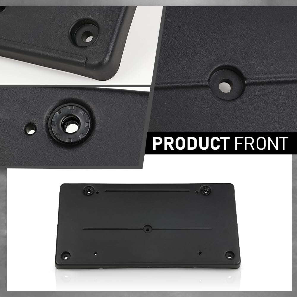 G-PLUS Front Bumper License Plate Holder Mounting Bracket Compatible with Discovery 4 / LR4 2010-2016 Black