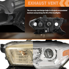 G-PLUS Headlight Assembly for Toyota Tacoma 2016-2018 White Without LED DRL Left Side Product Image