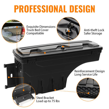 G-PLUS Truck Bed Storage Box Tool Box Compatible With 2017-2020 Ford F250 F350 Super Duty,Tool Box Drivers Side