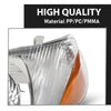 G-PLUS Headlights Assembly Front Headlamps Pair, Compatible with Toyota Echo 2000-2002, LH & RH 2PCS, Clear Lens Chrome Housing Amber Reflector, 8115052190, 8111052190,faros delanteros