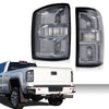 G-PLUS Tail Lights W/obulbs Compatible with GMC Sierra 1500 2014-2018, Fit GMC Sierra 2500 HD 3500 HD 2015-2019, Smoke Lens Luces Traseras Rear Brake Lamps Assembly