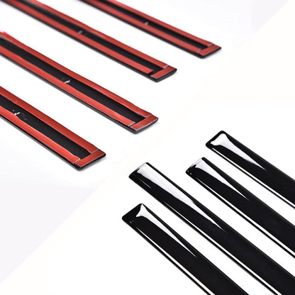 G-PLUS Body Side Molding Trim 1/18" Compatible with 2014-2018 Chevy Silverado/GMC Sierra Crew Cab,4pcs (Black)