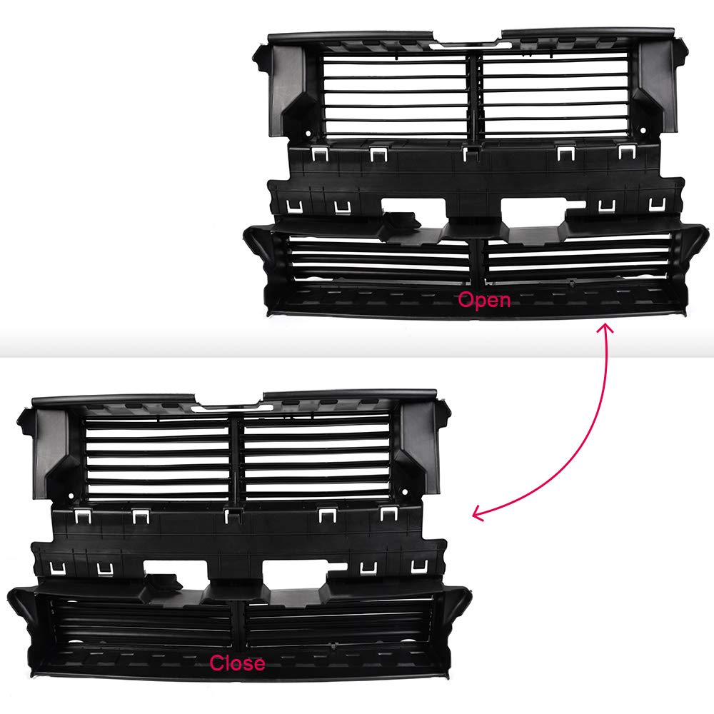Front Radiator Control Grille Shutter Assembly without Actuator Compatible For Ford Fusion 2013 2014 2015 2016 DS7Z-8475-A