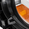 G-PLUS Headlights Assembly, Compatible with 2005-2012 Freightliner Columbia Models Bumper Headlamps, Smoky Lens Chrome Housing Amber Reflector