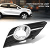 G-PLUS Front Right Passenger Side Bumper Fog Light Bezel Trim Compatible with Buick Encore 2013 2014 2015 2016 GM1038173, 95470237 Chrome Black