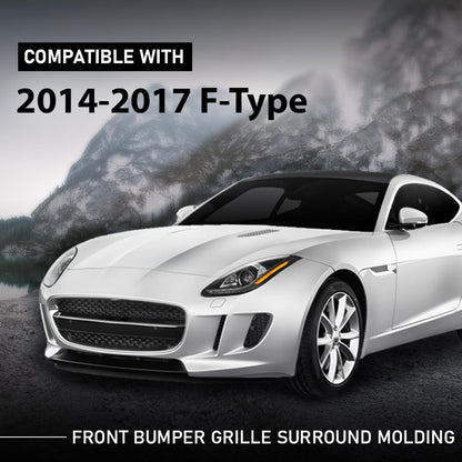 G-PLUS Front Bumper Grille Surround Molding Compatible with Jaguar F-Type 2014 2015 2016 2017 T2R5053, T2R3563