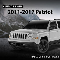 G-PLUS Radiator Support Cover for Jeep Patriot 2011-2017 Upper Black Front View