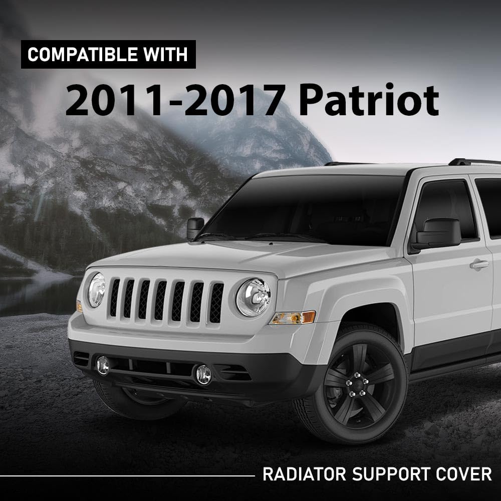 G-PLUS Radiator Support Cover Upper Compatible with Jeep Patriot 2011-2017 Black CH1217100