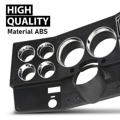 G-PLUS Dash Instrument Bezel w/Wiper Switch Hole Storage Box Compatible with 1981-1983 Chevy GMC Truck Blazer Suburban Black 14023004