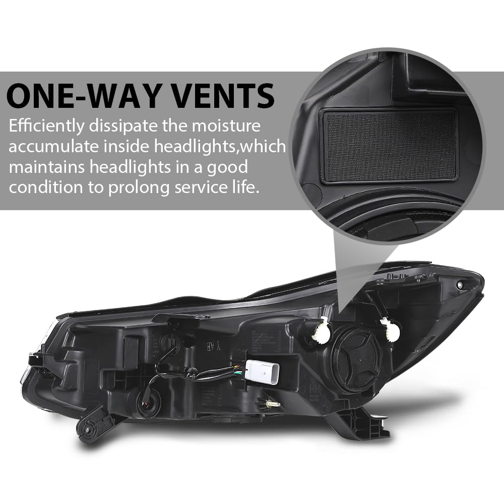 G-PLUS Headlights Headlamps w/Bulbs Compatible with Chevy Trax 2017-2022,Fit w/Factory LED DRL Projector Headlights Models Only,Driver and Passenger,faros delanteros