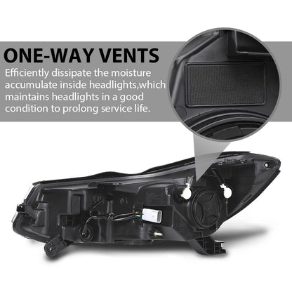 G-PLUS Headlights Headlamps w/Bulbs Compatible with Chevy Trax 2017-2022,Fit w/Factory LED DRL Projector Headlights Models Only,Driver and Passenger,faros delanteros